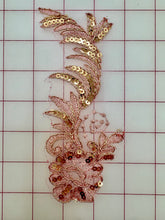 Metallic Applique - Rose Gold Metallic Sequined Custom-Dyed